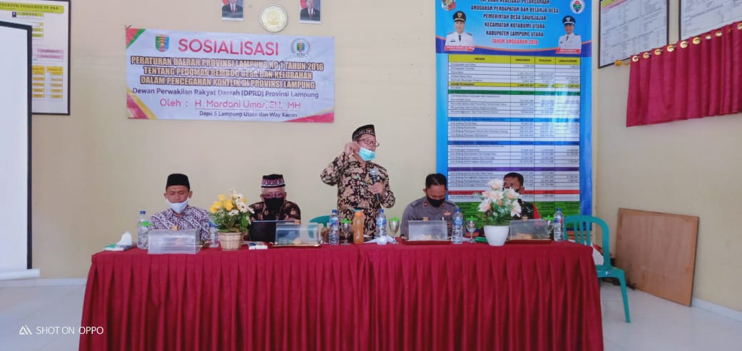 Sosialisasi Peraturan Daerah tentang Pencegahan Konflik di Provinsi Lampung